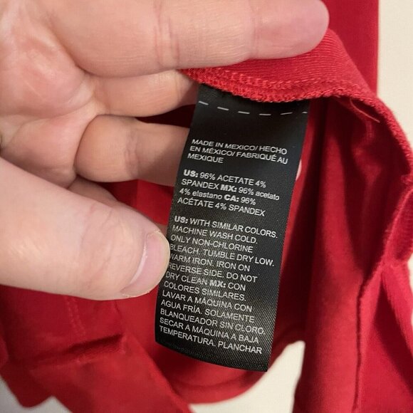 Chicos Travelers Classic Women Sz 00 US 0/2 Red 3/4 Sleeves Three-Way Tunic Top - Picture 8 of 12